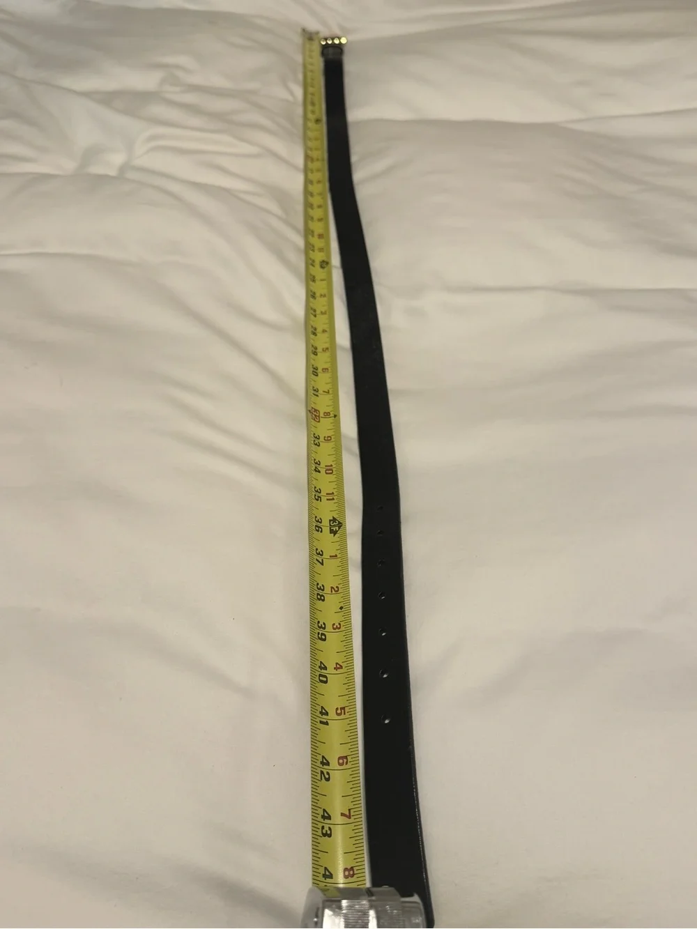 J. Crew Black Leather Belt with Gold Twisted Buckle L